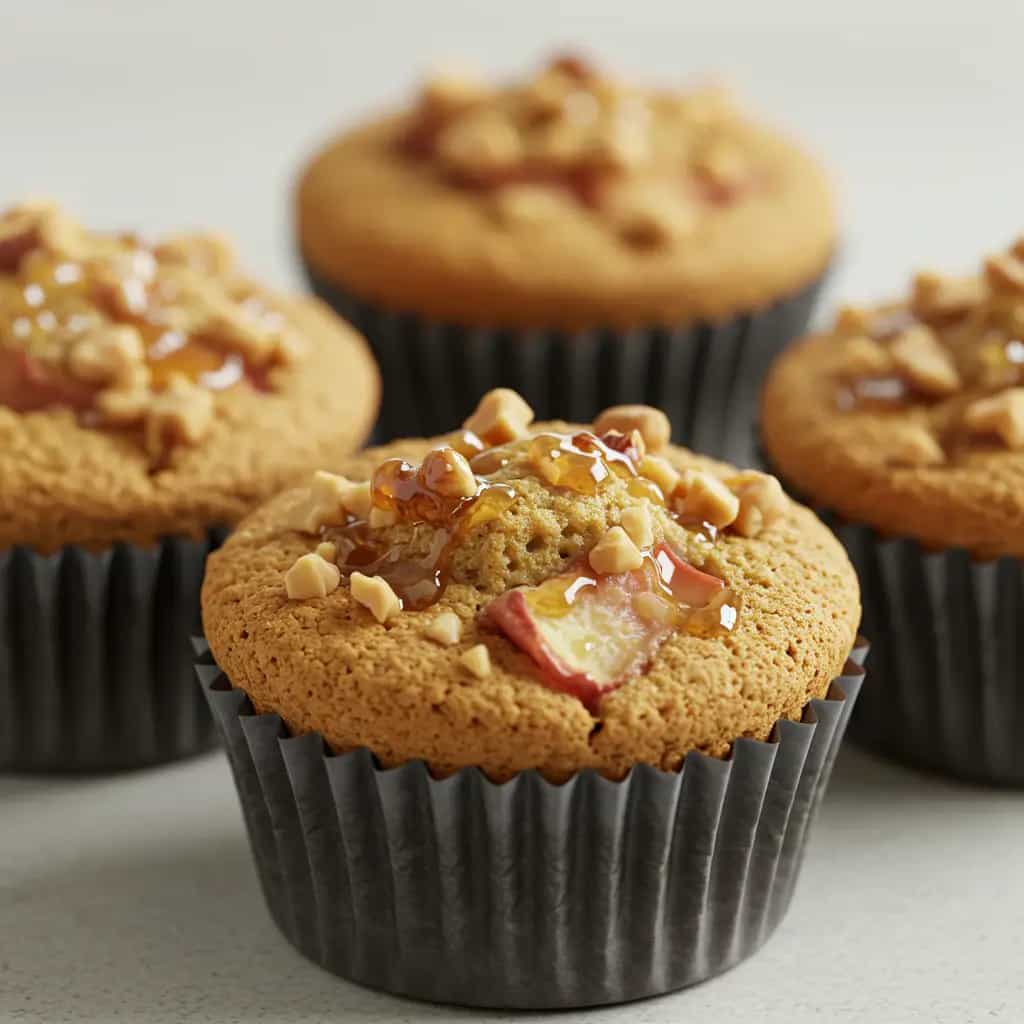 Cupcakes Integrais de Maçã e Nozes