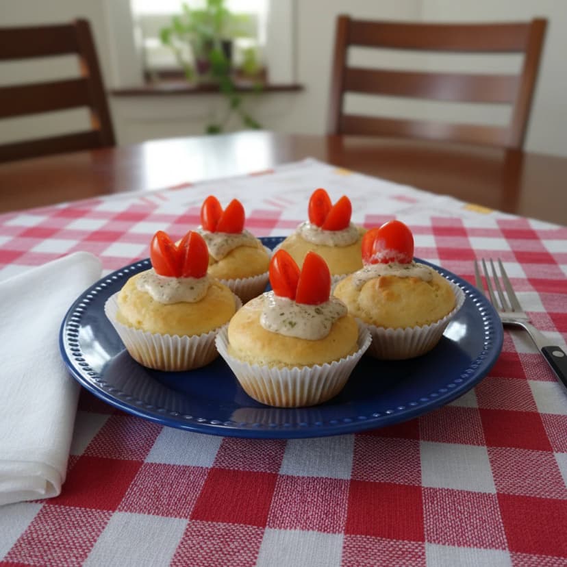 Cupcakes Salgados com Patê de Atum Defumado