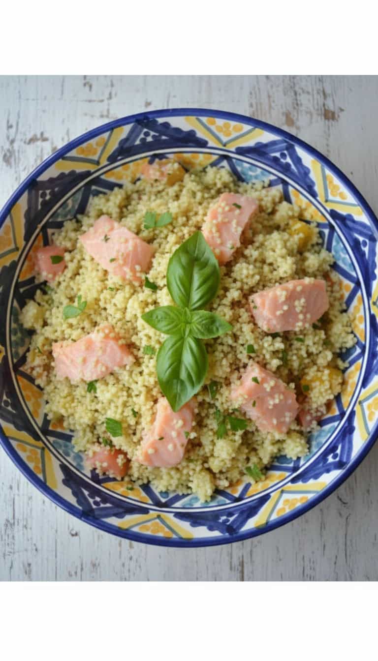 Cuscuz Marroquino com Salmão Defumado