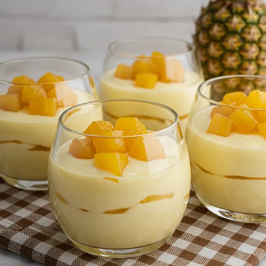 Doce Cremoso de Abacaxi com Gengibre