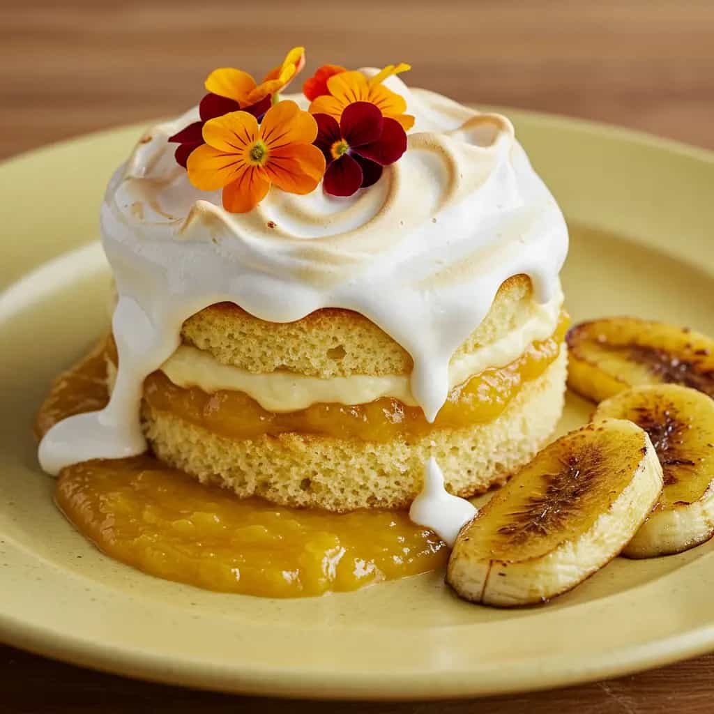 Doce de Banana Cremoso com Suspiro