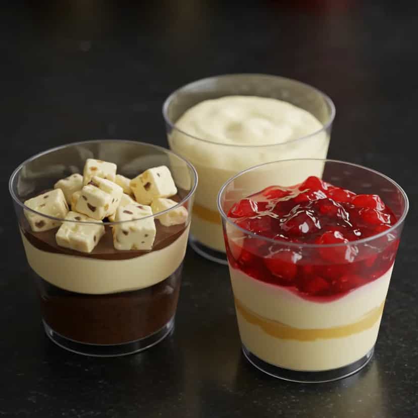 Foto deliciosa de Docinhos de Copinho: Brigadeiro, Morango e Maracujá pronta para servir - Outras Receitas