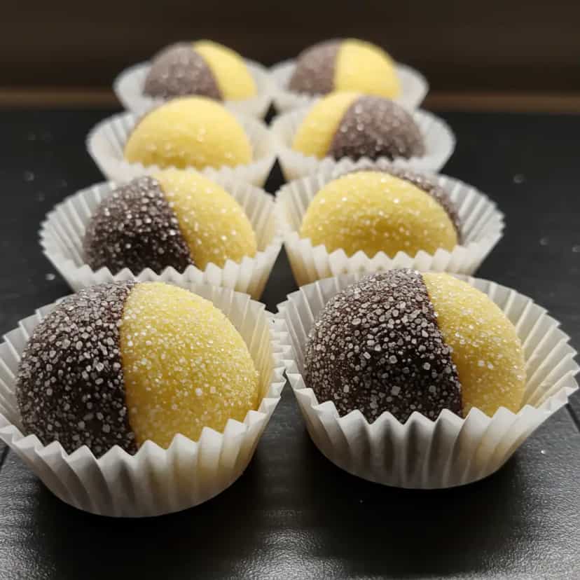 Foto deliciosa de Dois Amores: Brigadeiros Branco e Preto pronta para servir - Outras Receitas