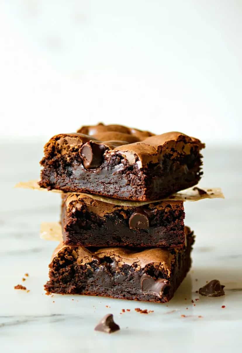 Foto deliciosa de Brownies Duplo Chocolate pronta para servir - Brownies & Cookies