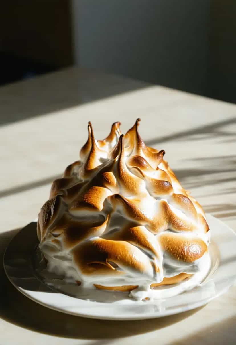 Foto deliciosa de Baked Alaska Fácil pronta para servir - Doces Gelados & Sorvetes