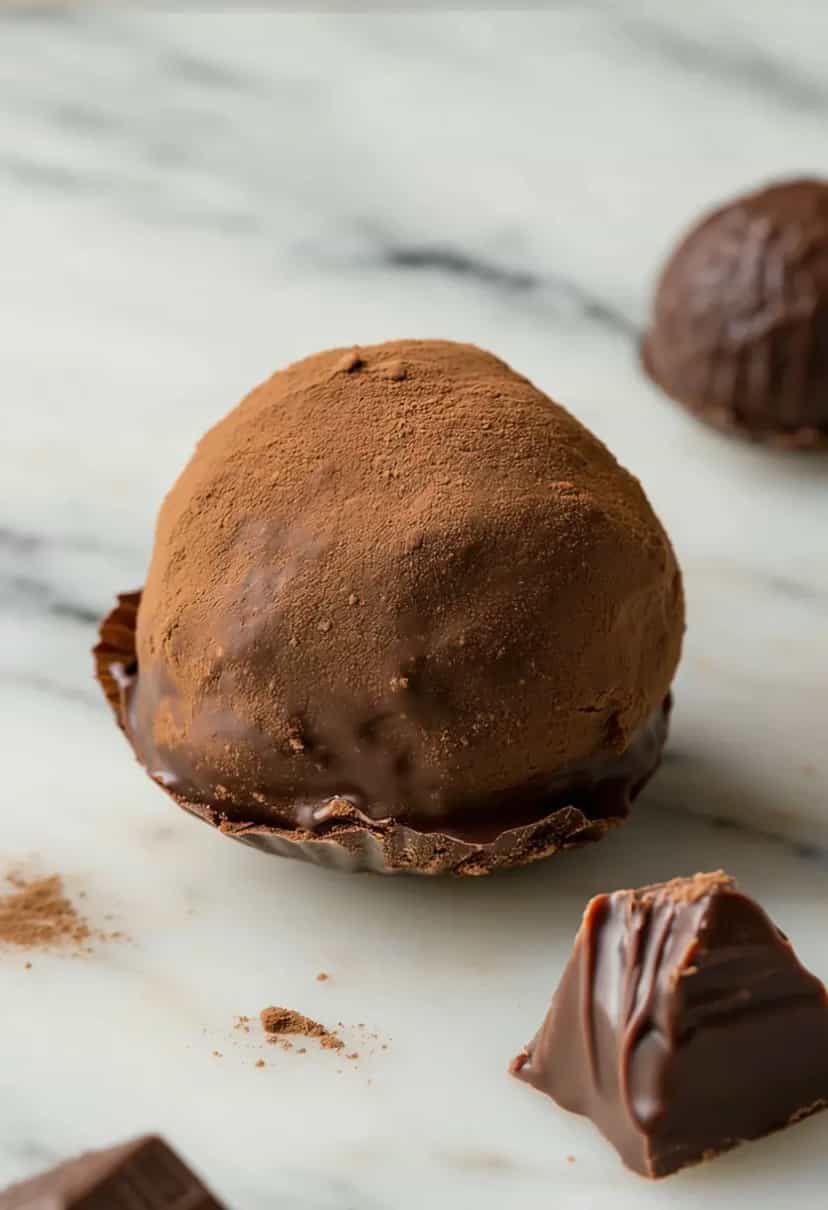 Foto deliciosa de Trufas de Chocolate Fáceis pronta para servir - Sem Assar