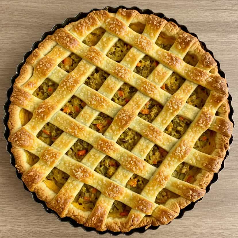 Foto deliciosa de Empadão de frango pronta para servir - Tortas Salgadas