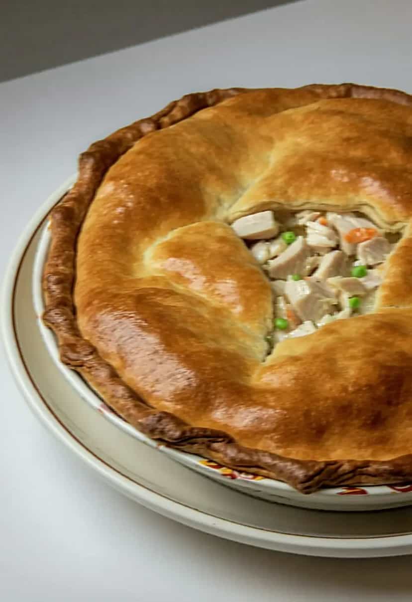 Foto deliciosa de Empadão de Frango com Catupiry pronta para servir - Lanches de Padaria