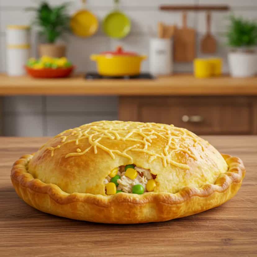 Foto deliciosa de Empadão de frango delicioso pronta para servir - Tortas Salgadas
