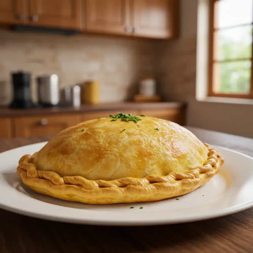 Foto deliciosa de Empadão de frango especial pronta para servir - Tortas Salgadas