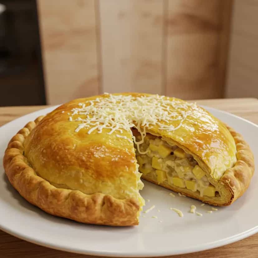 Foto deliciosa de Empadão de palmito pronta para servir - Tortas Salgadas