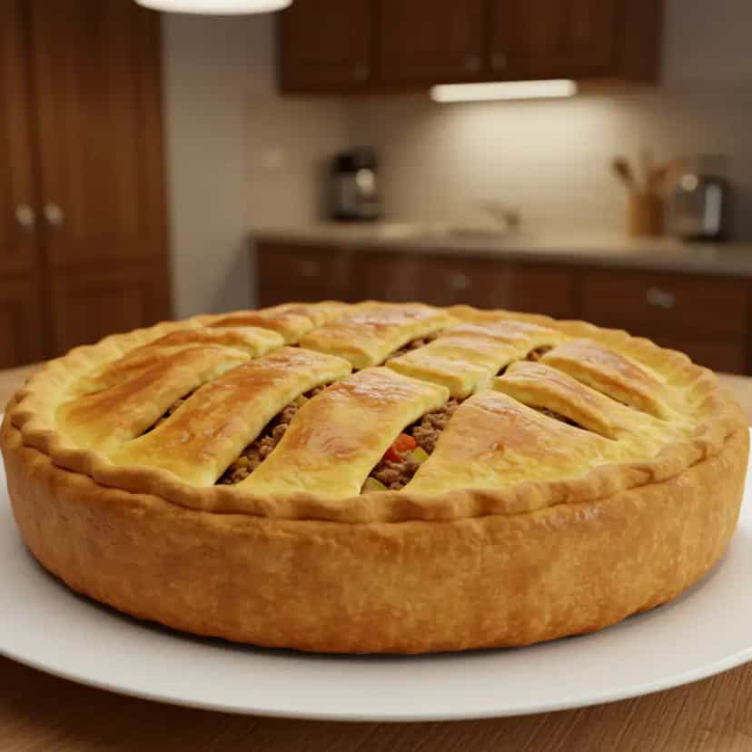 Foto deliciosa de Empadão preguiçoso pronta para servir - Tortas Salgadas