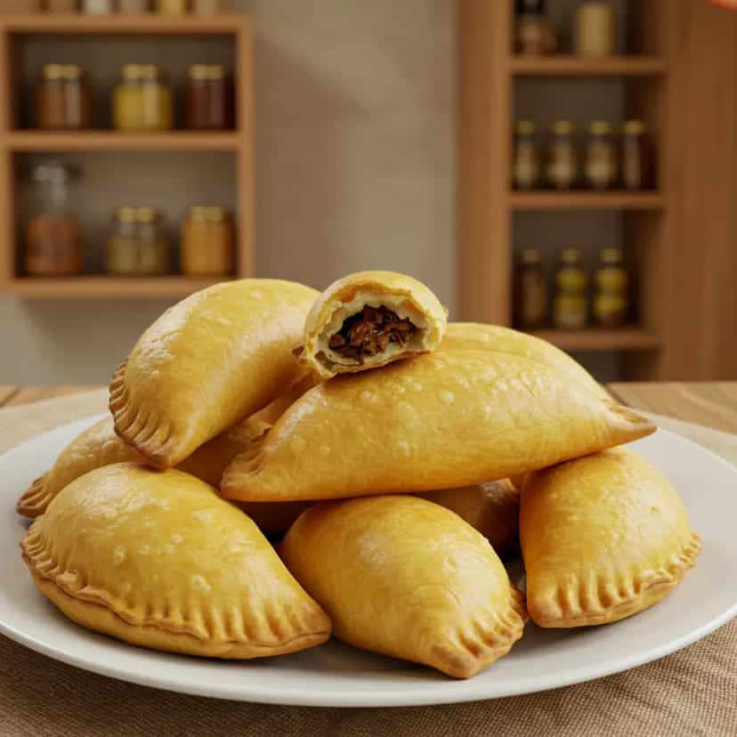 Foto deliciosa de Empanada de sardinha pronta para servir - Salgadinhos