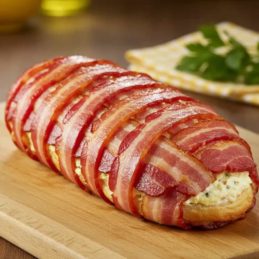 Foto deliciosa de Enroladinho de Purê de Batata com Bacon pronta para servir - Almoço & Jantar