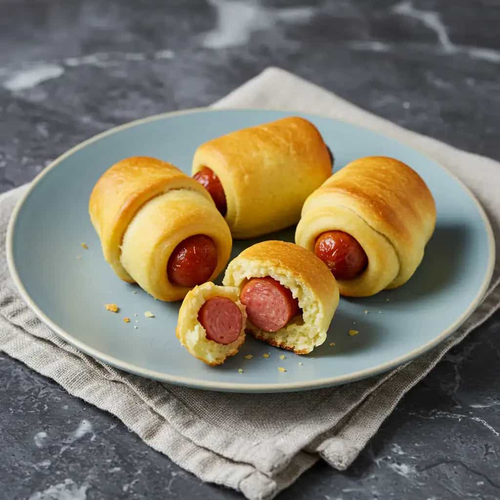 Enroladinhos de Salsicha: Massa caseira deliciosa