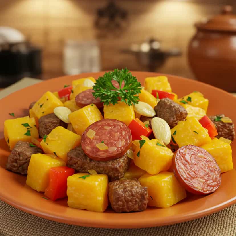 Foto deliciosa de Entreveiro pronta para servir - Pratos Brasileiros Icônicos