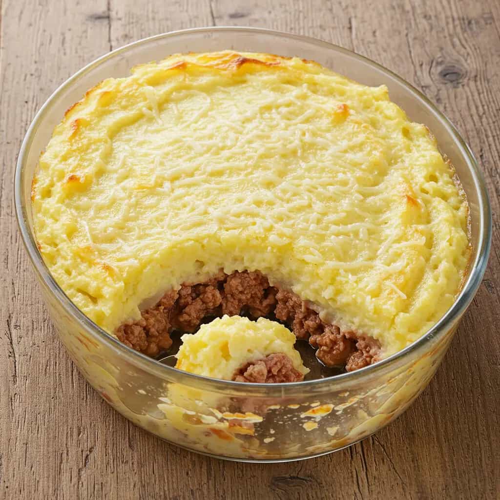 Escondidinho de Mandioquinha com Calabresa