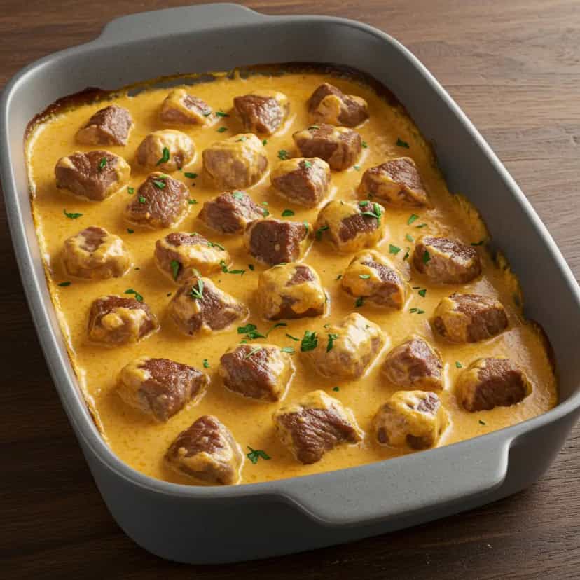 Foto deliciosa de Espaguete com Cubos de Hambúrguer ao Molho de Tomate pronta para servir - Massas & Macarrão