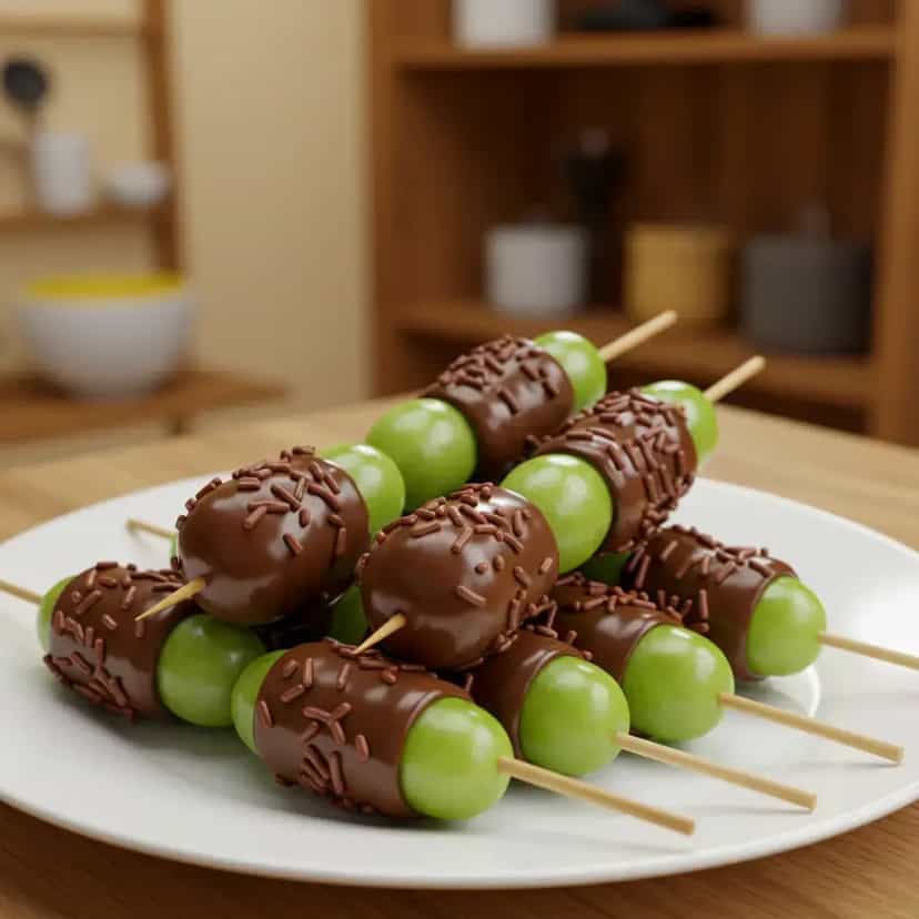 Foto deliciosa de Espeto de uva pronta para servir - Snacks Naturais