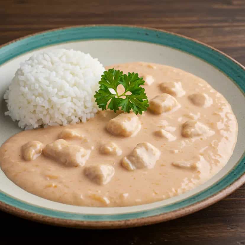 Foto deliciosa de Estrogonofe de Atum Rápido no Microondas pronta para servir - No Micro-ondas