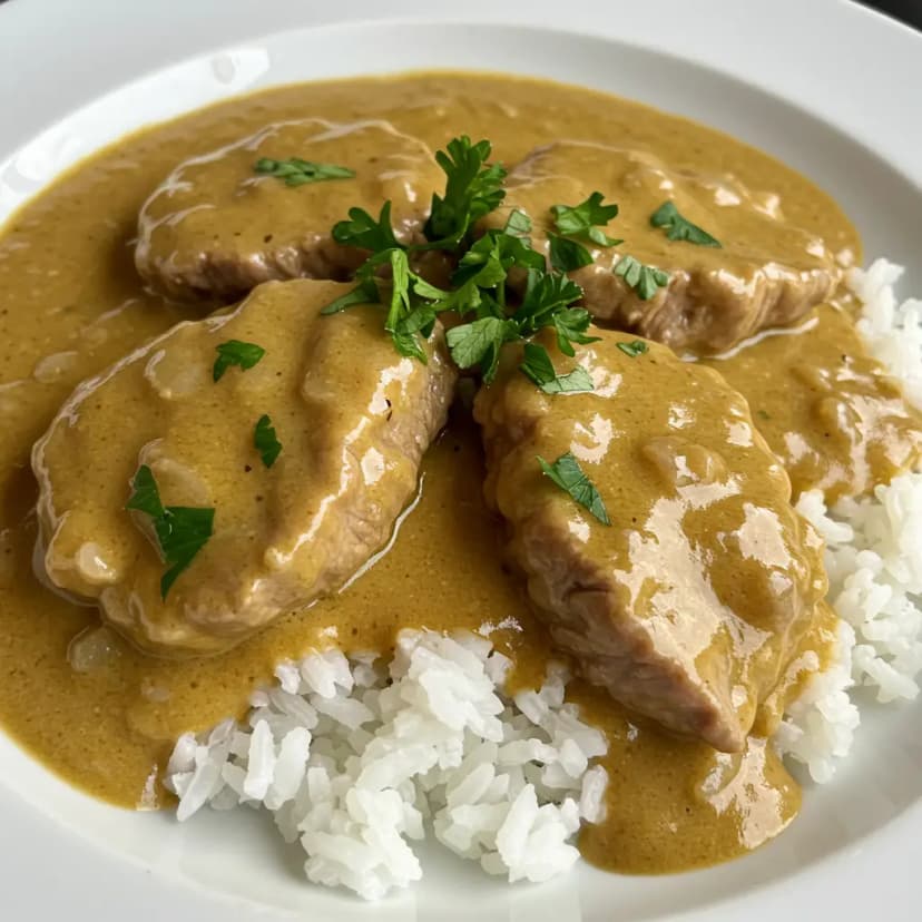 Estrogonofe de carne sem creme de leite