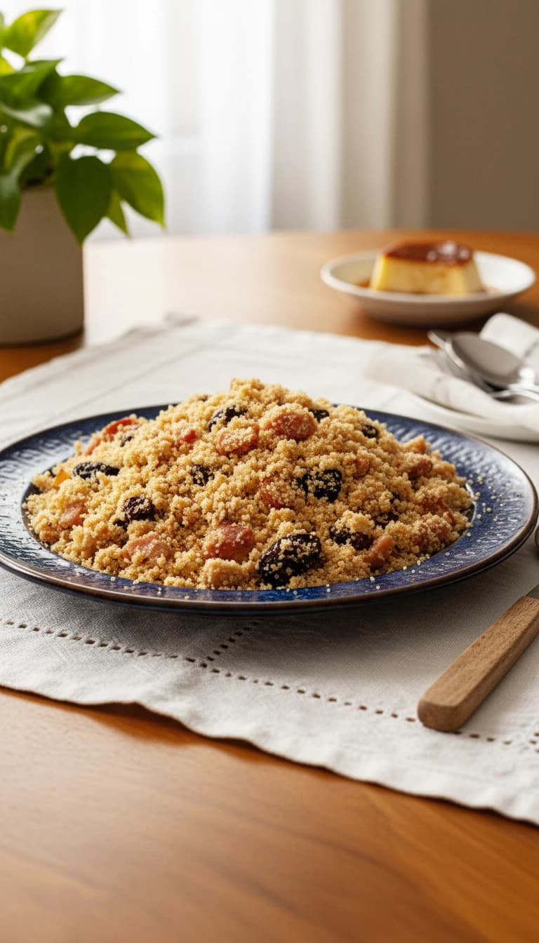 Farofa Crocante com Bacon e Ameixa Preta