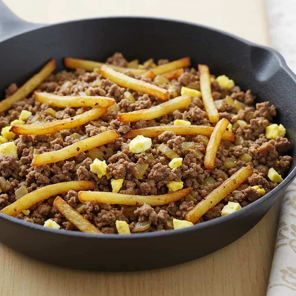 Farofa de Carne com Batata Palito