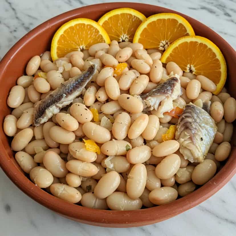 Foto deliciosa de Feijão Branco com Anchovas: Praia do Morro pronta para servir - Pratos Brasileiros Icônicos