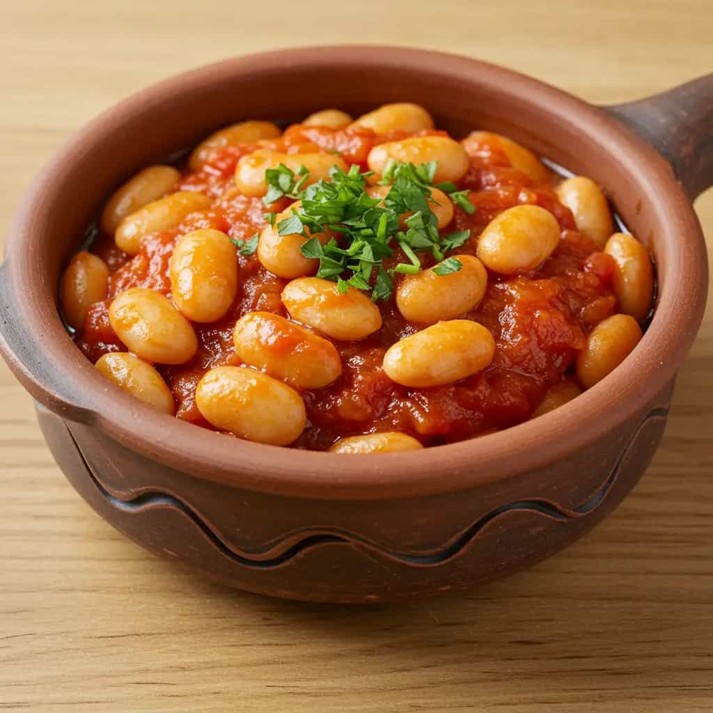 Feijão Branco com Camarão e Paio