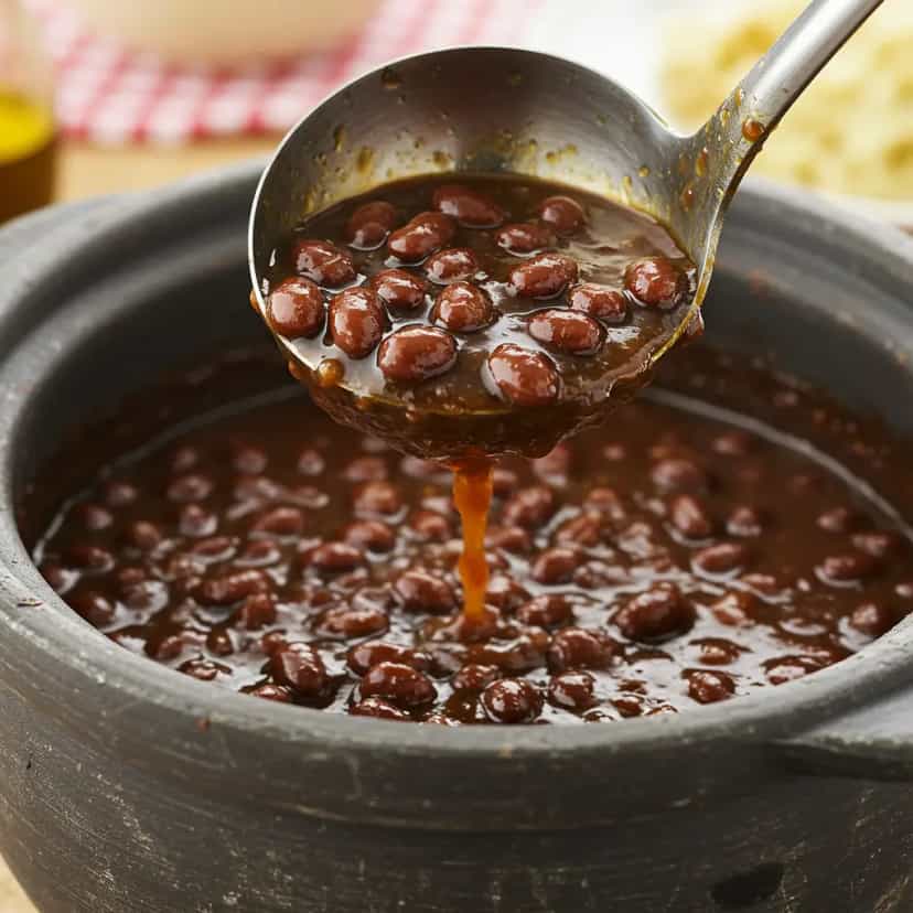 Foto deliciosa de Feijão Preto com Bacon e Calabresa: Receita Caseira pronta para servir - Pratos Brasileiros Icônicos