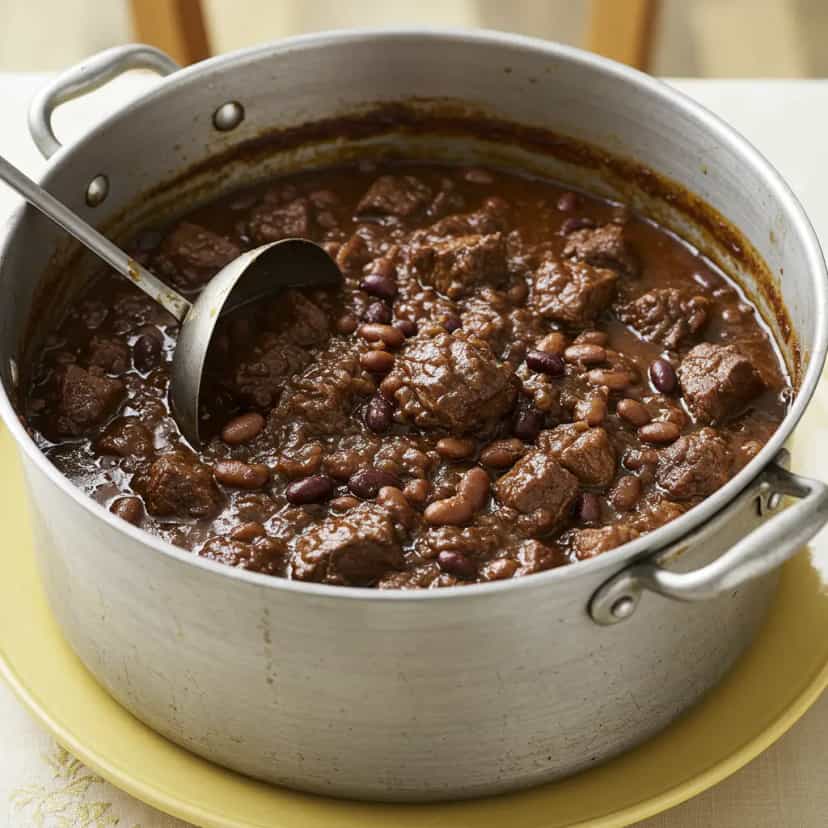 Foto deliciosa de Feijoada Gigante para 60 Pessoas pronta para servir - Pratos Brasileiros Icônicos