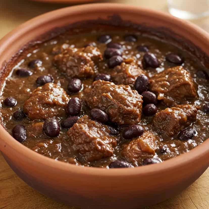 Foto deliciosa de Feijoada Light de Frango e Peru pronta para servir - Pratos Brasileiros Icônicos