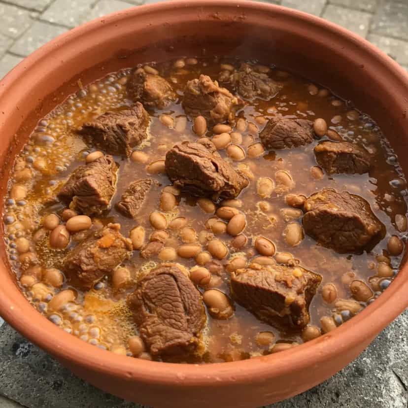 Foto deliciosa de Feijoada Tradicional na Panela de Barro pronta para servir - Pratos Brasileiros Icônicos