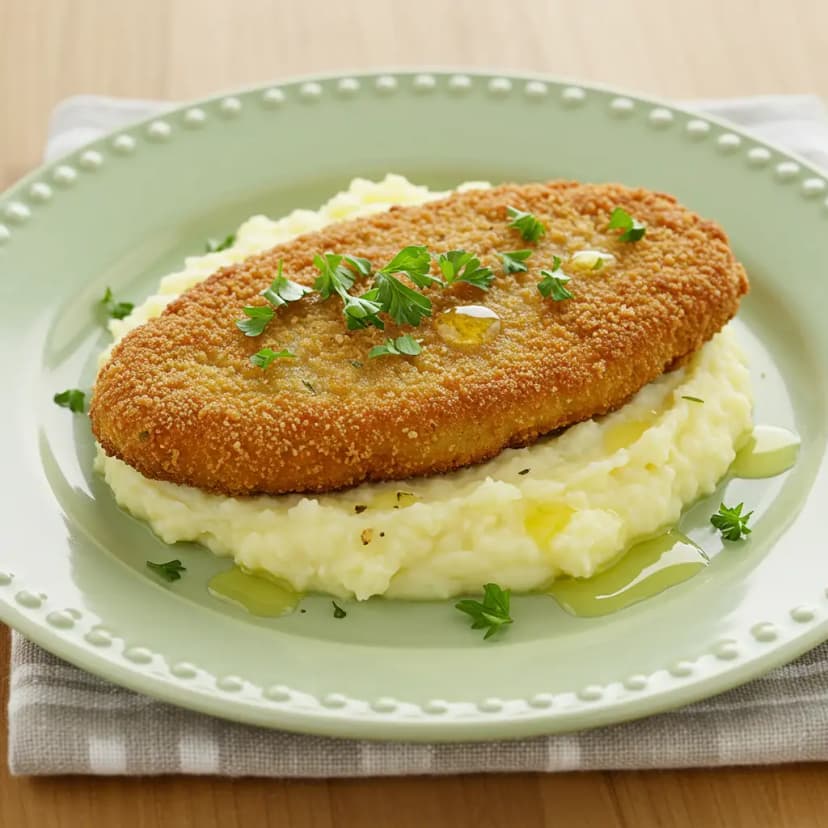 Filé de Frango à Milanesa Crocante na Air Fryer com Delicioso Purê de Batata