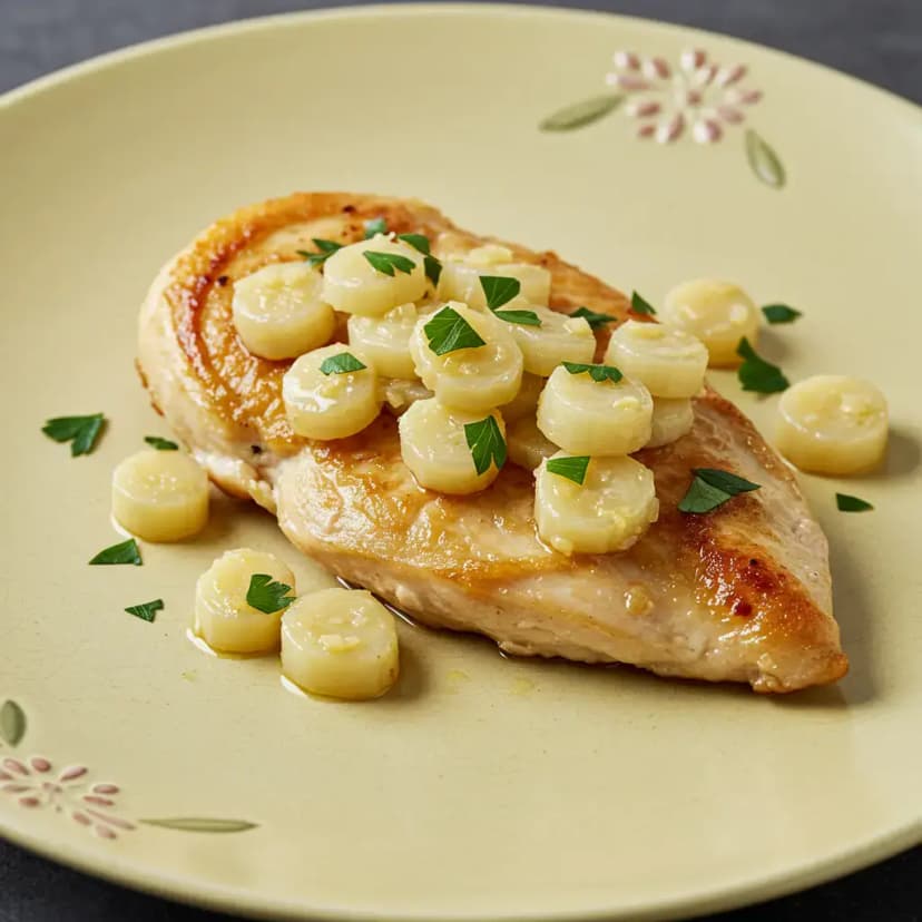 Filé de Frango com Palmito e Couve