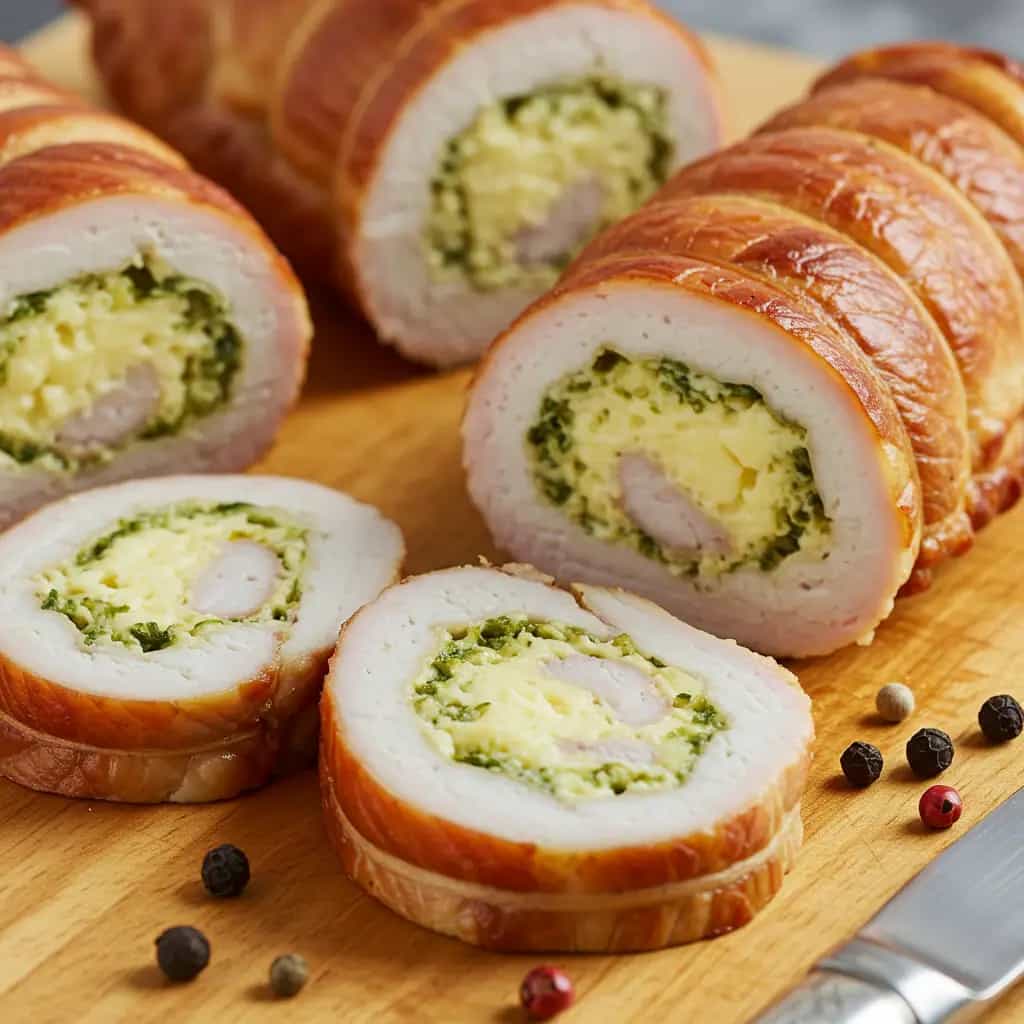 Filé de Frango Recheado ao Forno