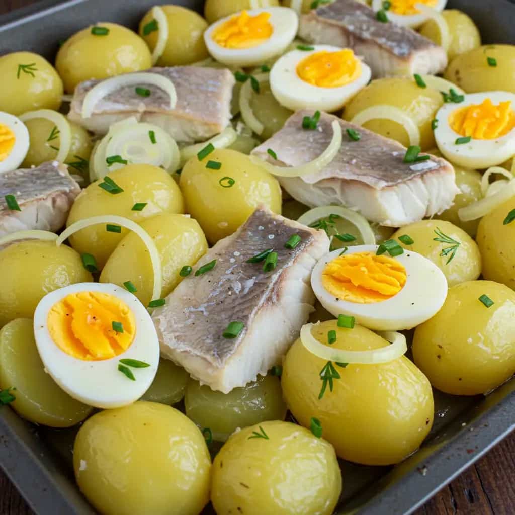 Filé de Merluza ao Azeite com Batata