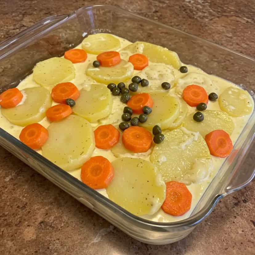 Foto deliciosa de Filé de Merluza ao Creme de Leite no Micro-ondas pronta para servir - No Micro-ondas