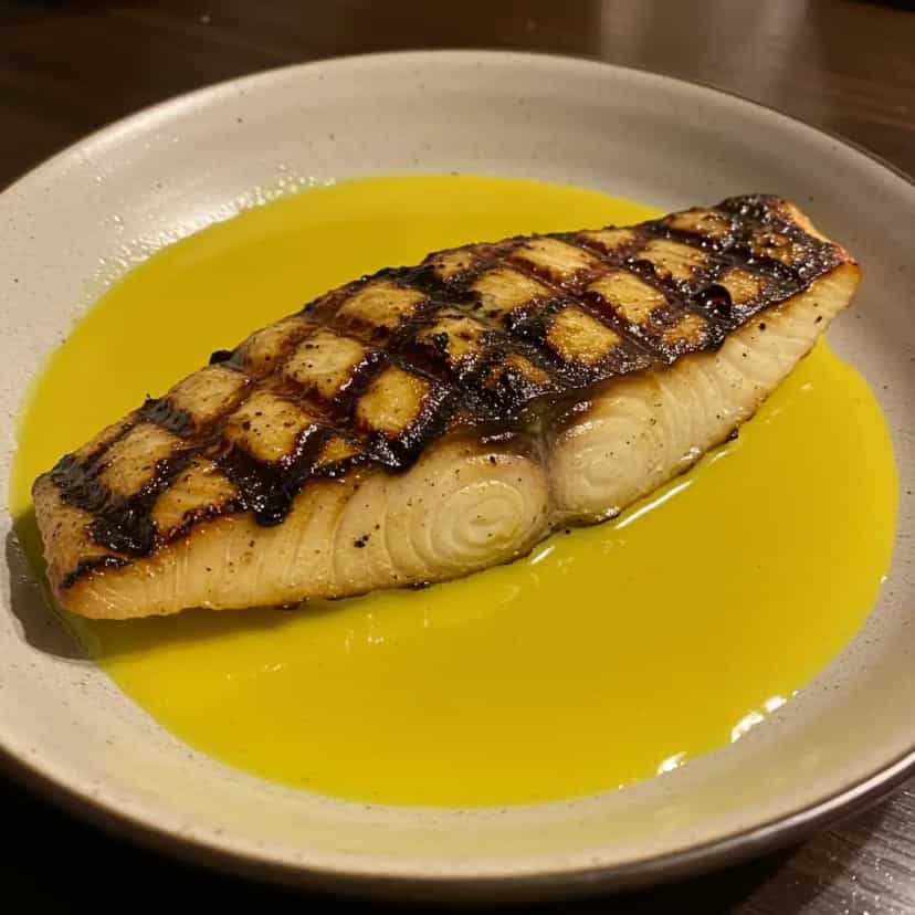 Foto deliciosa de Filé de Peixe ao Molho de Maracujá e Gengibre pronta para servir - Peixes & Frutos do Mar