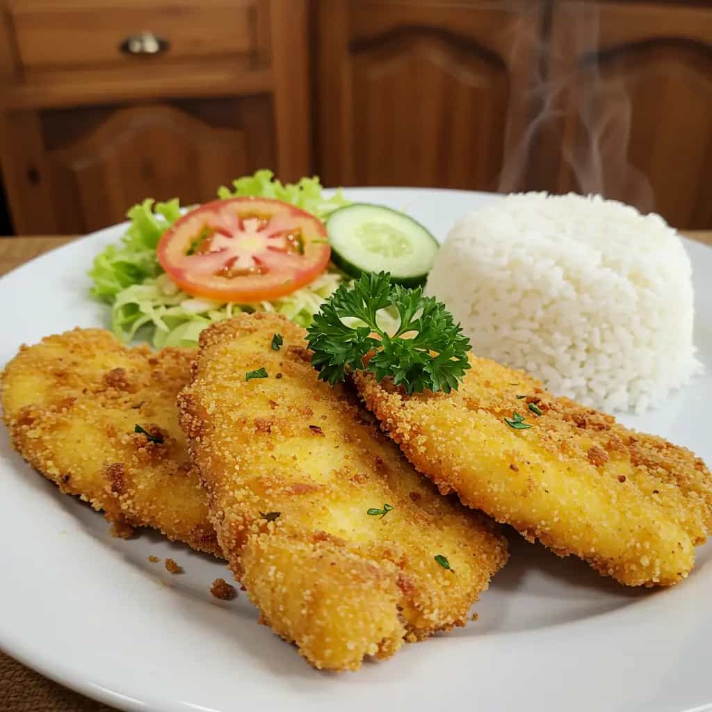 Filé de peixe empanado