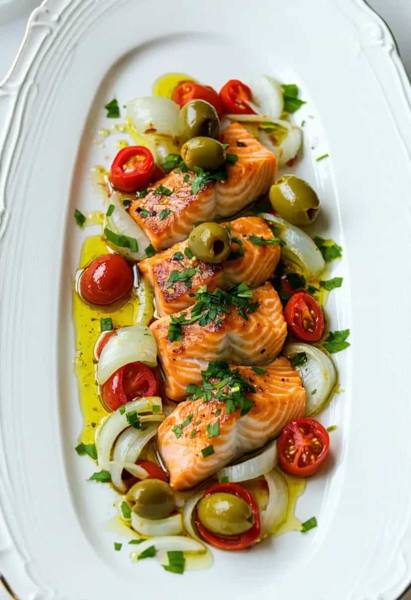 Foto deliciosa de Filé de Polaca ao Forno com Temperos pronta para servir - Peixes & Frutos do Mar