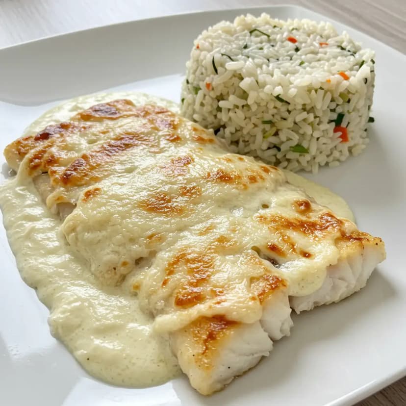 Filé de Saint Peter ao Molho Branco Cremoso