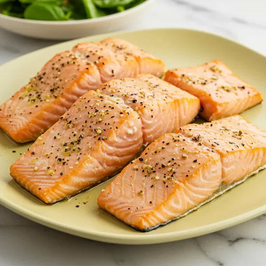 Filé de Salmão ao Forno com Alcaparras e Manteiga