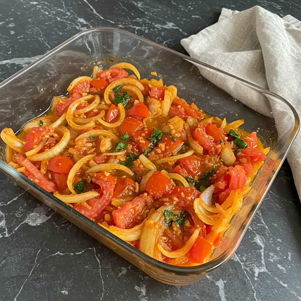 Filé de Tilápia ao Molho de Dendê e Legumes