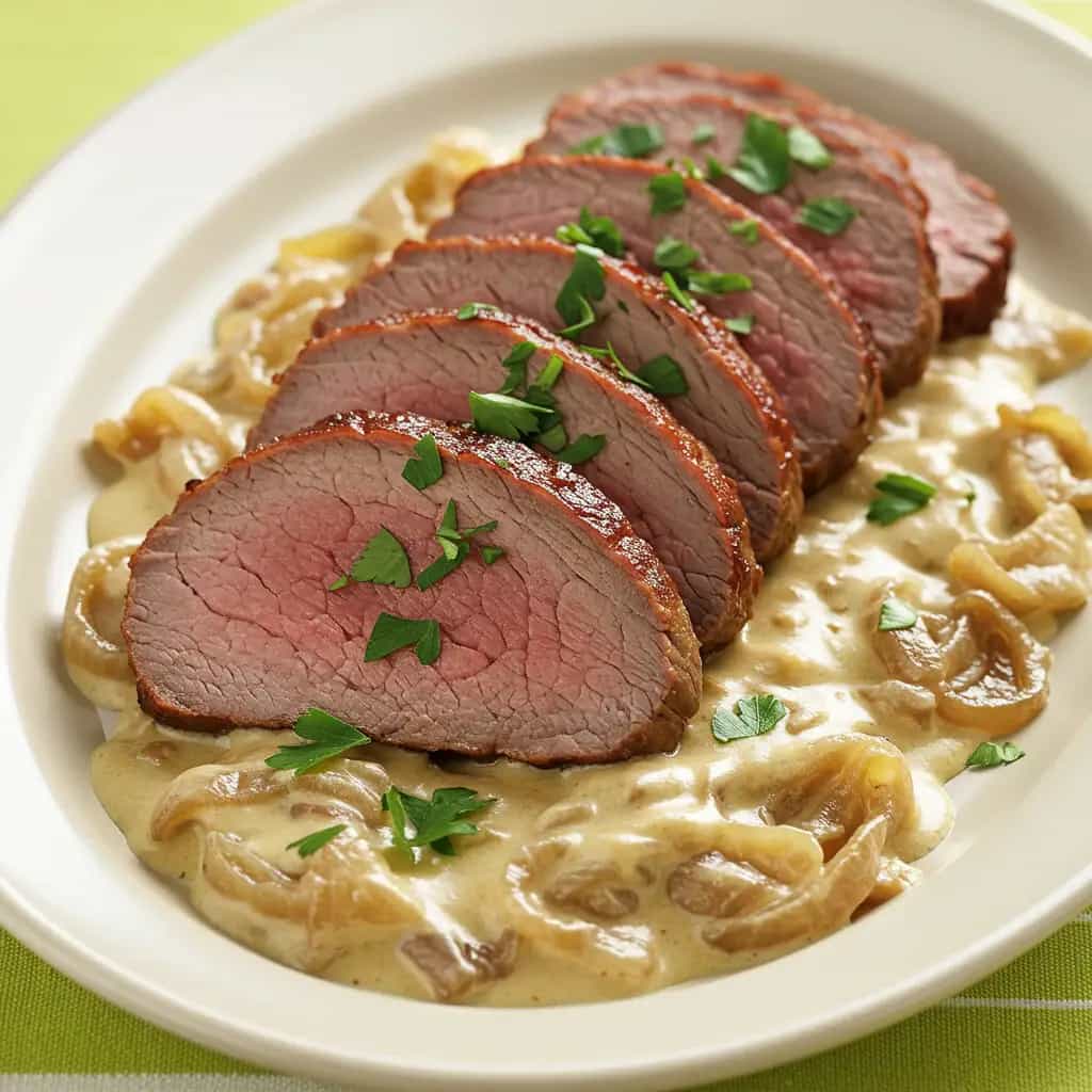 Filé Mignon ao Molho de Cebolas Caramelizadas