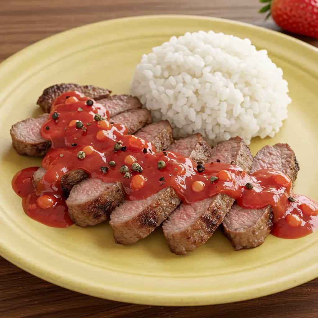 Filé Mignon com Molho de Morango e Pimenta: Uma explosão de sabores