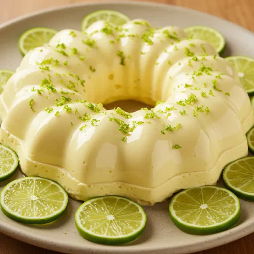 Foto deliciosa de Flan de Limão com Coco pronta para servir - Pudins & Cremes