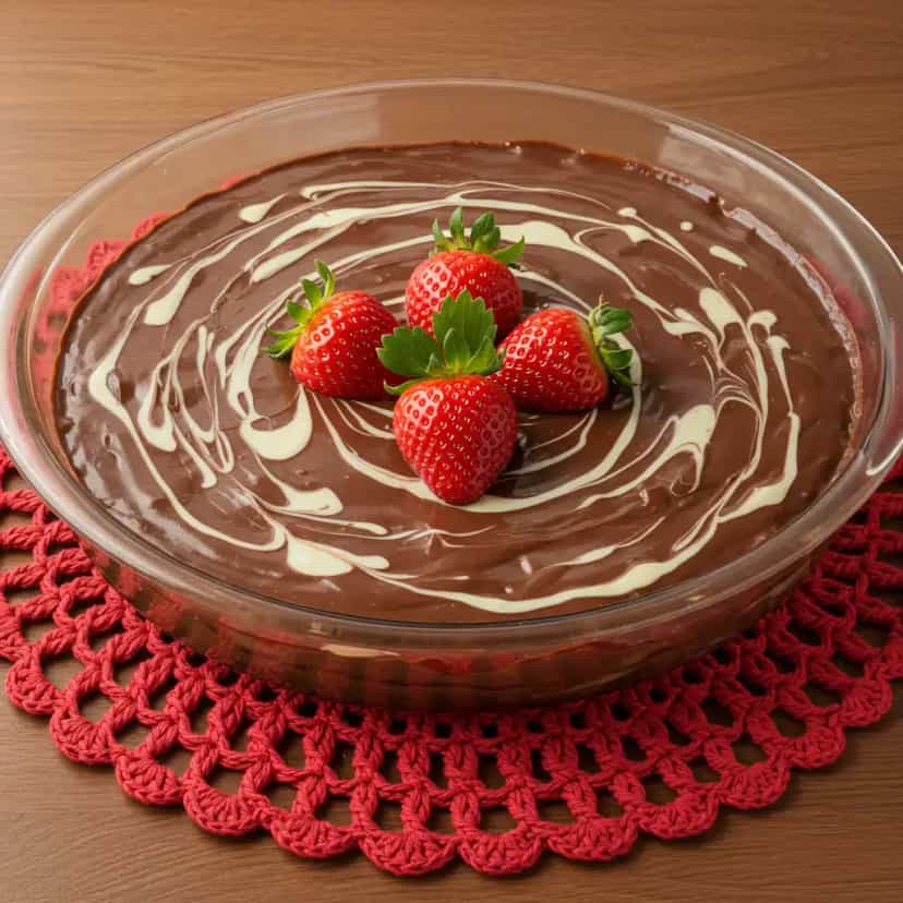 Foto deliciosa de Fondue de Chocolate com Morangos Frescos pronta para servir - Outras Receitas