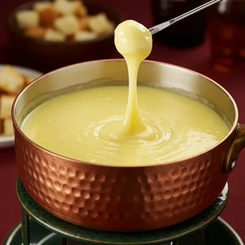 Foto deliciosa de Fondue de Queijo Suíço e Estepe pronta para servir - Outras Receitas