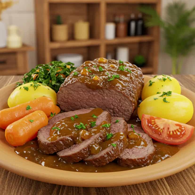 Foto deliciosa de Fraldinha de panela pronta para servir - Carnes & Frango